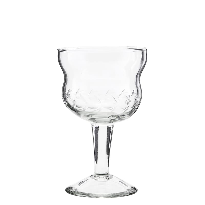 Table et cuisine - Verres  - Verre à vin Vintage verre transparent - House Doctor - Transparent - Verre ciselé