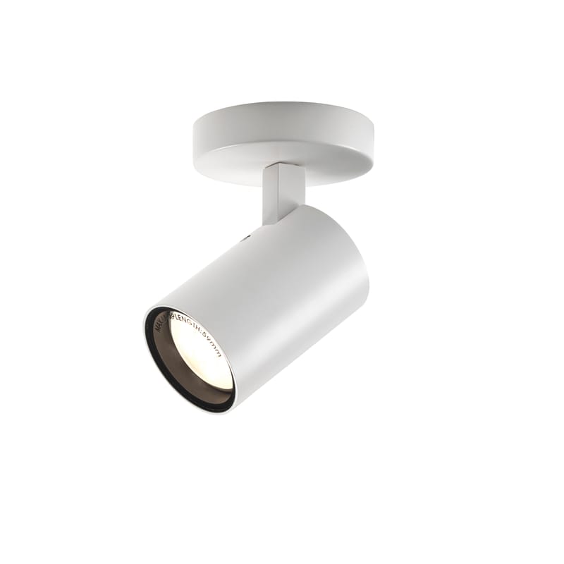 Luminaire - Appliques - Applique Aqua Single métal blanc / Plafonnier - Spot orientable - RE-MAJEUR - Blanc mat - Aluminium