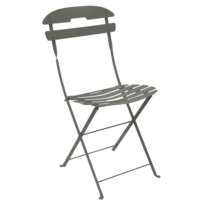 Mobilier - Chaises, fauteuils de salle à manger - Chaise pliante La Môme métal vert - Fermob - Romarin - Acier peint