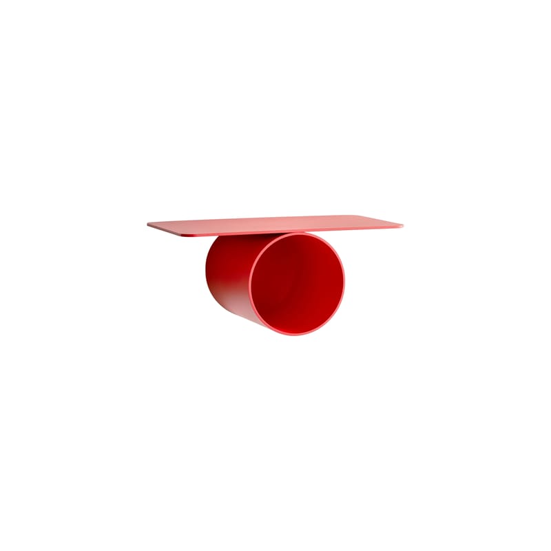 Mobilier - Etagères & bibliothèques - Etagère Pipeline Solo métal rouge / L 37 cm - raawii - Rouge - Aluminium