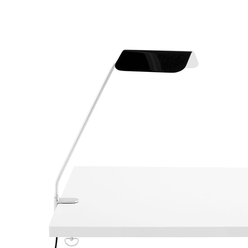 Luminaire - Lampes de table - Lampe de bureau Apex Clip métal noir / Base étau - H 43,2 cm  / Orientable - Hay - Noir - Acier
