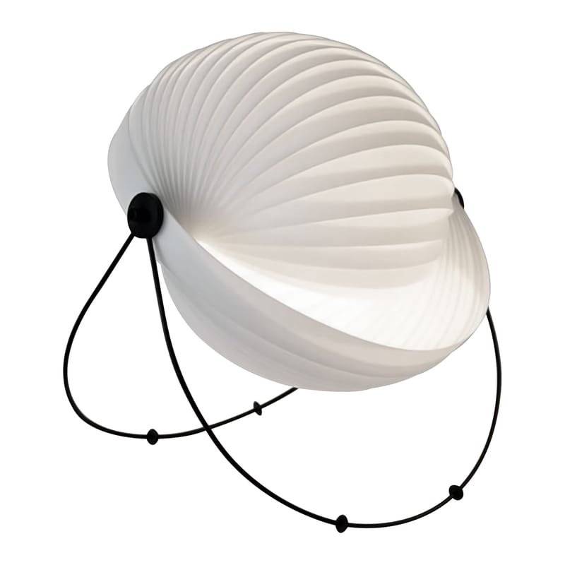 Luminaire - Lampes de table - Lampe de table Eclipse Large plastique blanc / Ø 48 cm - Modulable - Objekto - Ø 48 cm / Blanc - Acier, Polyéthylène, Polypropylène