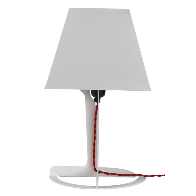 Luminaire - Lampes de table - Lampe de table Fold Medium métal blanc / H 45 cm - Established & Sons - Blanc - Tôle d\'acier