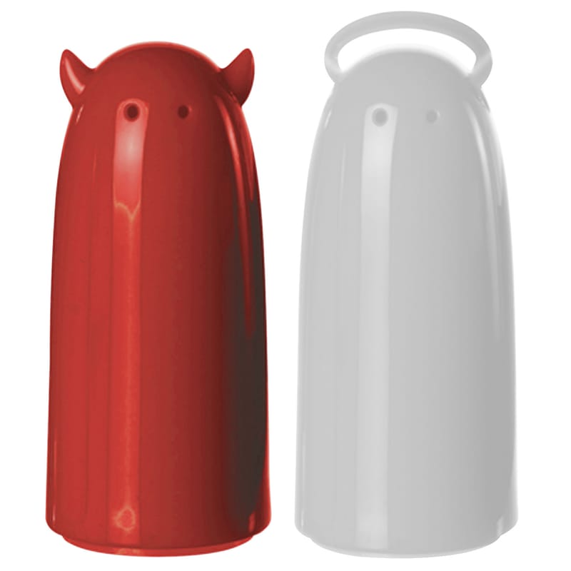 Tableware - Fun in the kitchen - Spicies Salt and pepper set plastic material white red - Koziol - Red / white - Polystirol