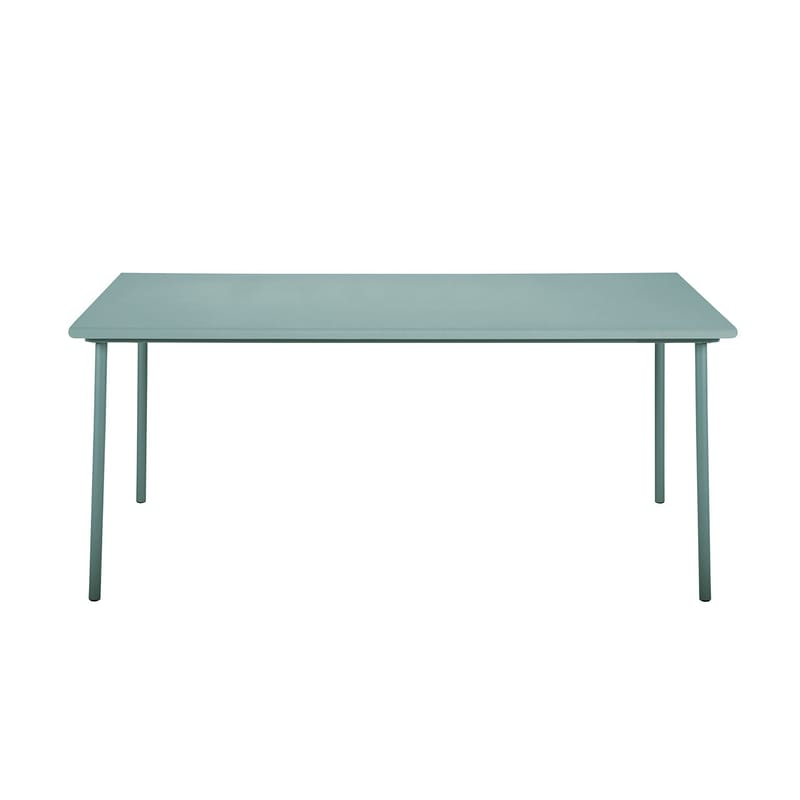 Jardin - Tables de jardin - Table rectangulaire Patio métal vert / 200 x 100 cm - Tôle pleine - Tolix - Vert Lichen - Acier inoxydable