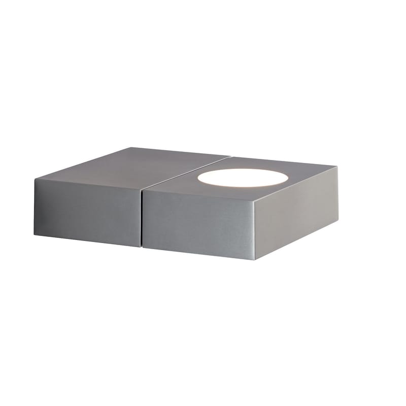 Luminaire - Appliques - Applique Quadrat gris argent métal / Orientable - Carpyen - Nickel - Fonte d\'aluminium