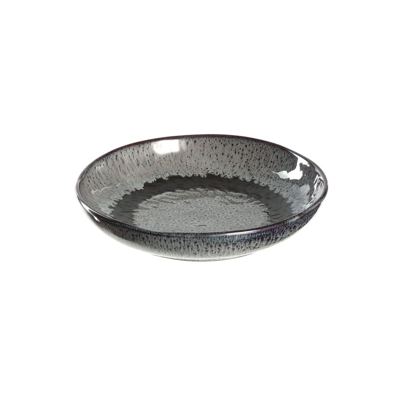 Table et cuisine - Assiettes - Assiette creuse Matera céramique gris / Grès - Ø 21 cm - Leonardo - Anthracite - Grès émaillé