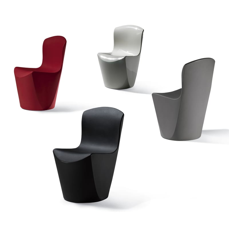 Mobilier - Chaises, fauteuils de salle à manger - Chaise Zoe plastique rouge - Slide - Rouge - polyéthène recyclable
