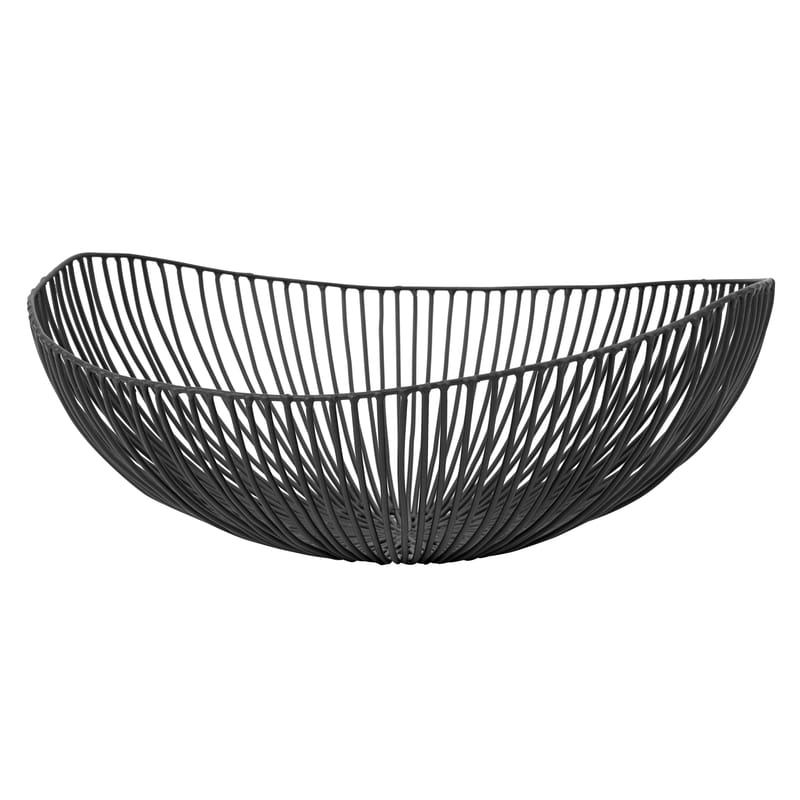 Table et cuisine - Corbeilles, centres de table - Corbeille Meo métal noir / L 37 cm - Serax - Noir - L 37 cm - Métal