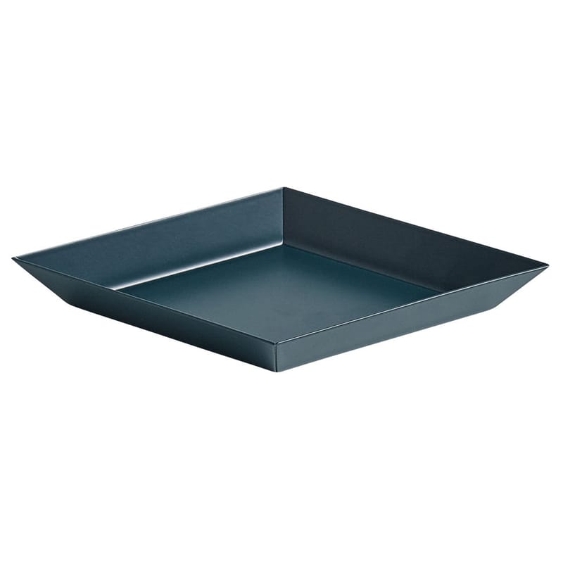 Table et cuisine - Plateaux et plats de service - Plateau Kaleido XS métal vert / 19 x 11 cm - Hay - Vert foncé - Acier peint