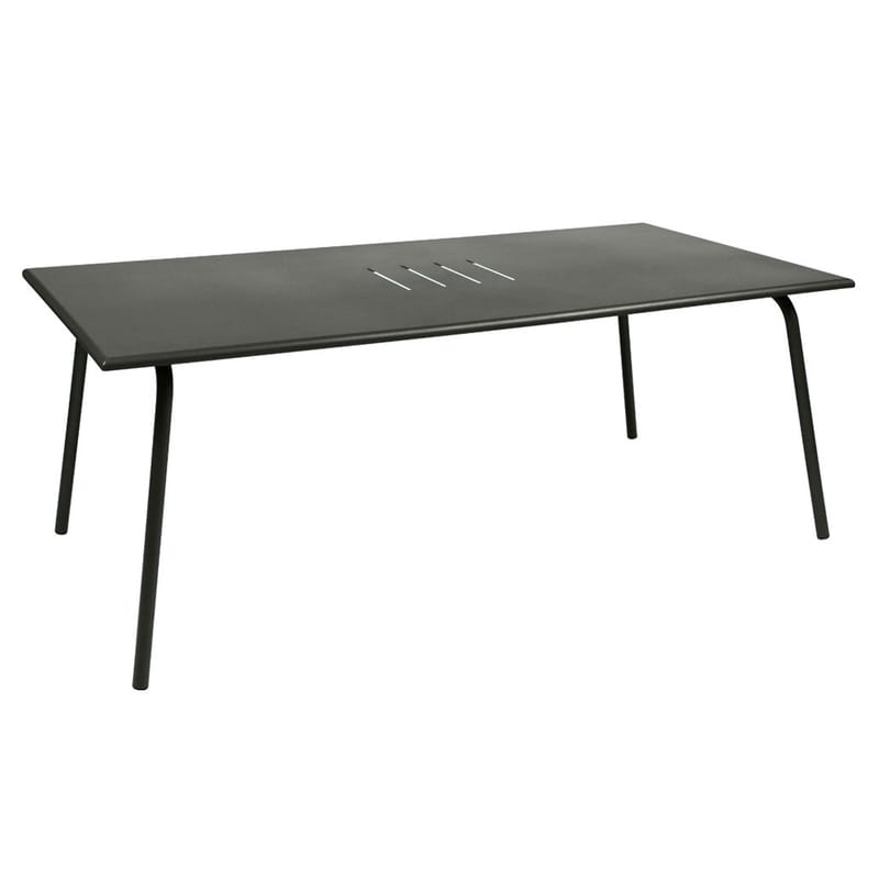 Outdoor - Garden Tables - Monceau Rectangular table metal green grey / 194 x 94 cm - 8 people - Fermob - Rosemary - Painted steel