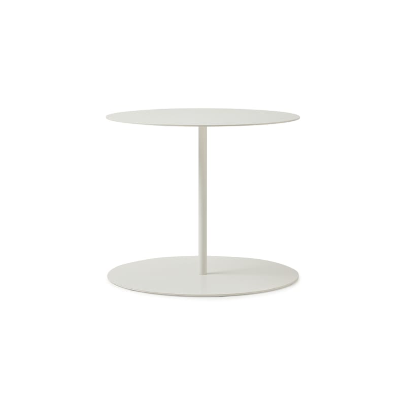 Mobilier - Tables basses - Table basse Gong métal blanc / Giulio Cappellini, 2004 - Ø 50 x H 42 cm / Métal - Cappellini - Blanc - Métal