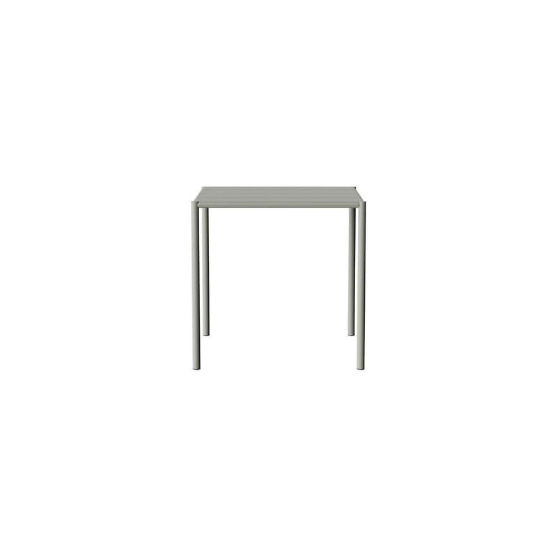 Jardin - Tables de jardin - Table carrée Sine métal gris / 75,5 x 75,5 cm - NINE - Gris - Acier inoxydable