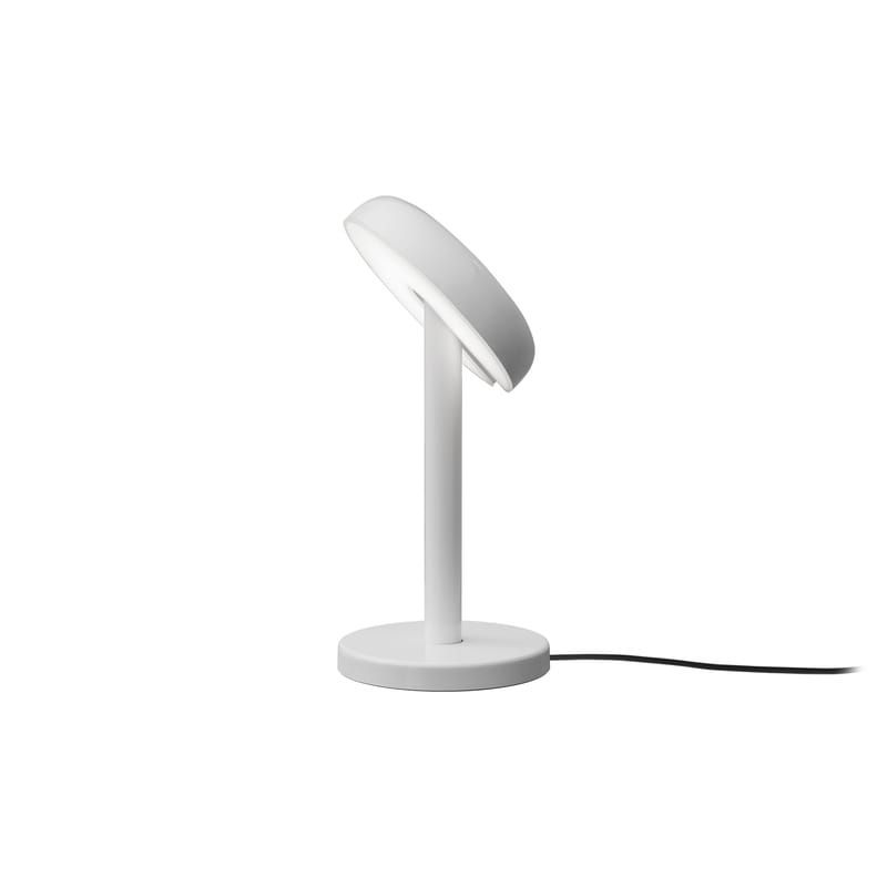 White metal desk shop lamp