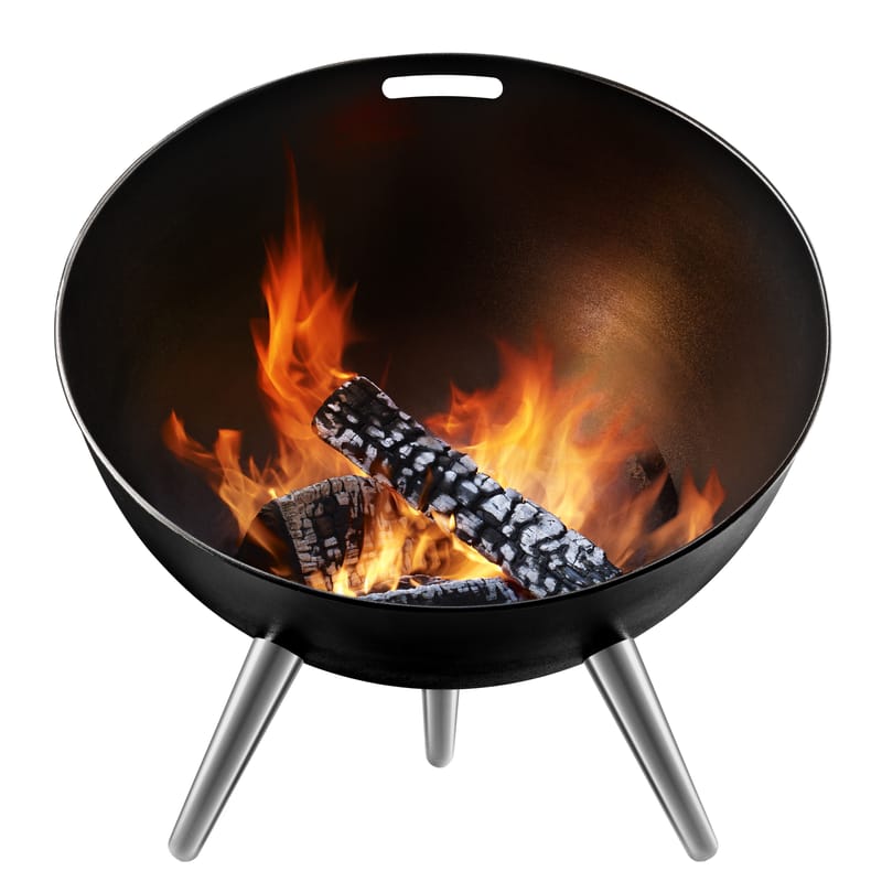 Outdoor - Grills - Brasero Fireglobe metall schwarz / Ø 64 x H 75 cm - Eva Solo - Schwarz - Aluminium, emaillierter Stahl