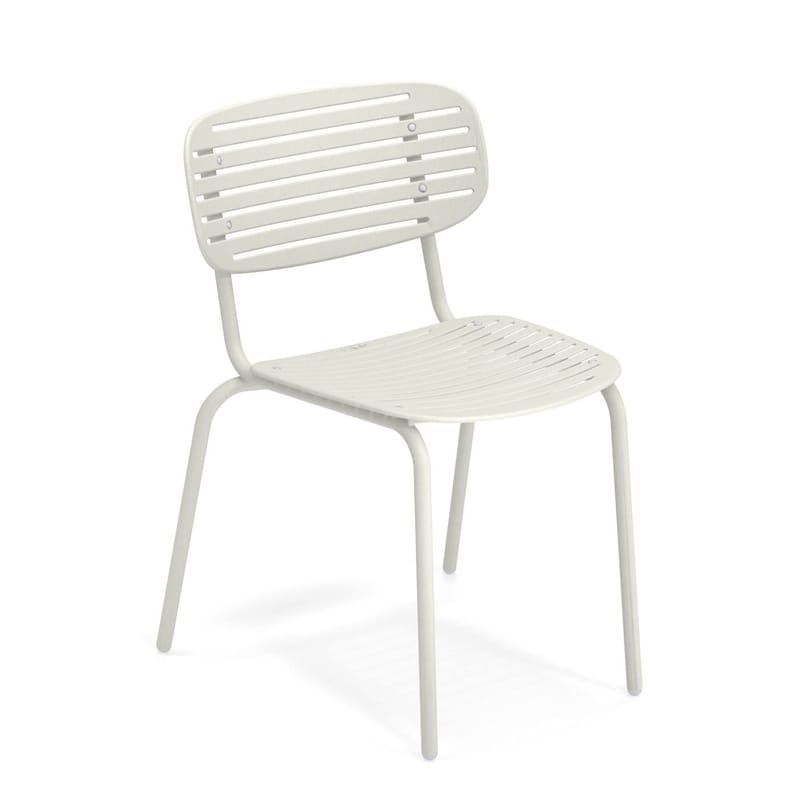 Mobilier - Chaises, fauteuils de salle à manger - Chaise empilable Mom métal blanc - Emu - Blanc - Acier verni
