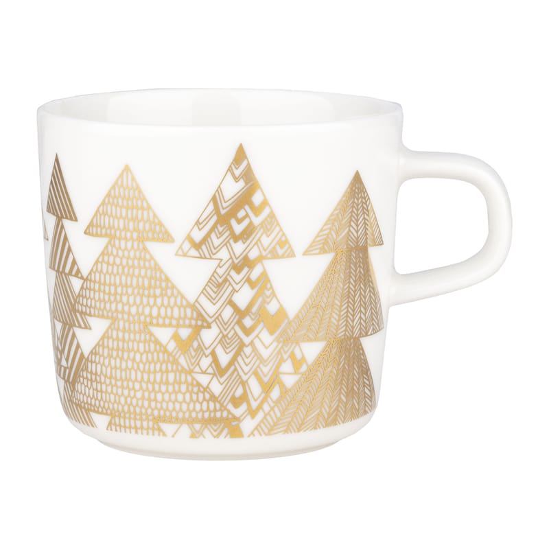 Tableware - Coffee Mugs & Tea Cups - Kuusikossa Coffee cup ceramic gold / 20 cl - Marimekko - Kuusikossa / Gold - Sandstone