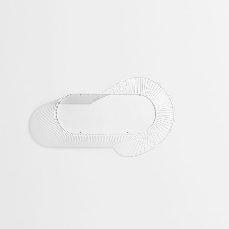 Arredamento - Scaffali e librerie - Scaffale Loop metallo bianco / Corolle - L 94 cm - Petite Friture - Bianco - Acciaio verniciato