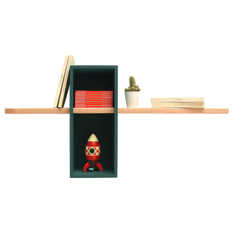 Furniture - Bookcases & Bookshelves - Max Shelf wood green - Compagnie - Pine green - Beechwood, Painted MDF