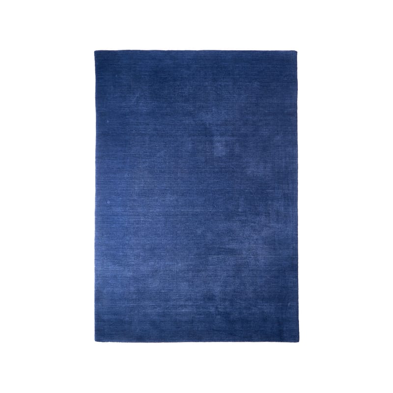 Décoration - Tapis - Tapis Outline Small bleu / 170 x 240 cm - Tissé main - Pols Potten - Bleu foncé - Coton, Laine