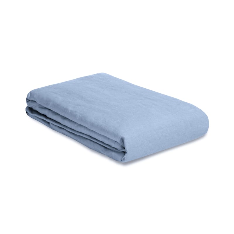 Decoration - Bedding & Bath Towels -  duvet cover 260 x 240 cm textile blue / 260 x 240 cm - Washed linen - Au Printemps Paris - Sky blue - washed linen