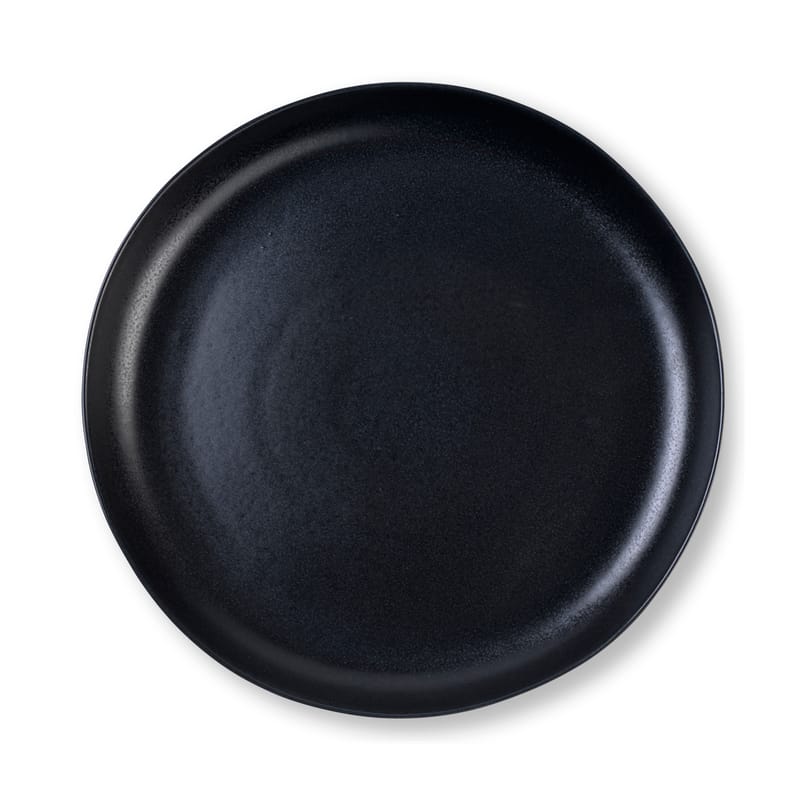 Table et cuisine - Plateaux et plats de service - Plat  céramique noir / Assiette de présentation - Ø 35,5 cm / Grès mat - Au Printemps Paris - Noir mat - Grès