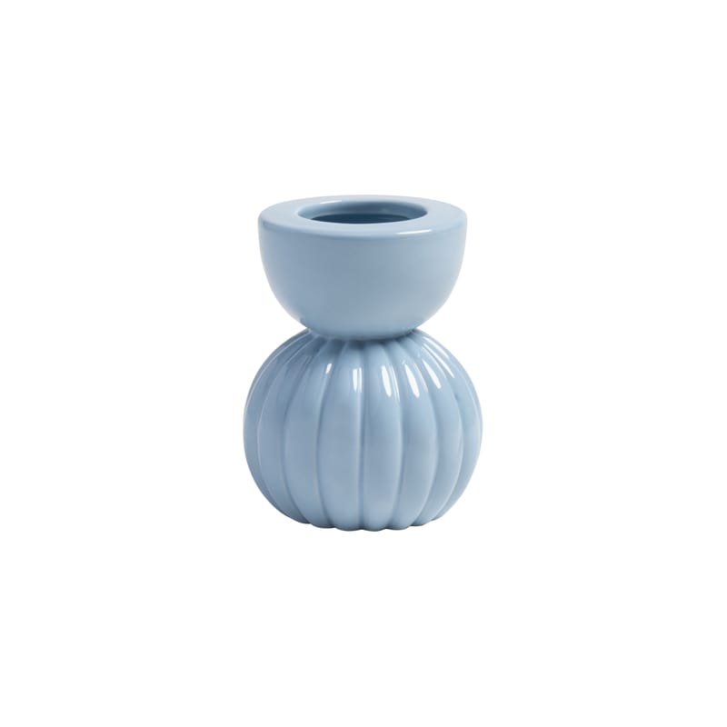 Décoration - Vases - Vase Stack céramique bleu / Ø 7.5 x H 9,5 cm - & klevering - Ø 7.5 x H 9,5 cm / Bleu ciel - Céramique