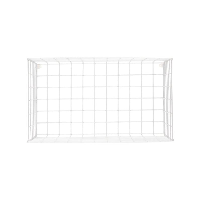 Mobilier - Etagères & bibliothèques - Etagère Wire Horizontal métal blanc / à poser ou suspendre - L 66 x H 30 cm - Houtique - Blanc - Acier laqué