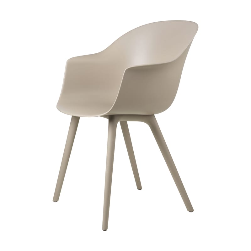 Mobilier - Chaises, fauteuils de salle à manger - Fauteuil Bat OUTDOOR plastique beige - Gubi - New beige - Polypropylène