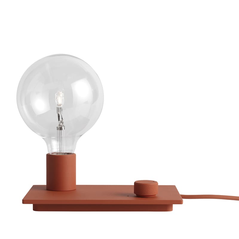 Luminaire - Lampes de table - Lampe de table Control métal rouge / Variateur - Muuto - Rouge - Fonte d\'aluminium
