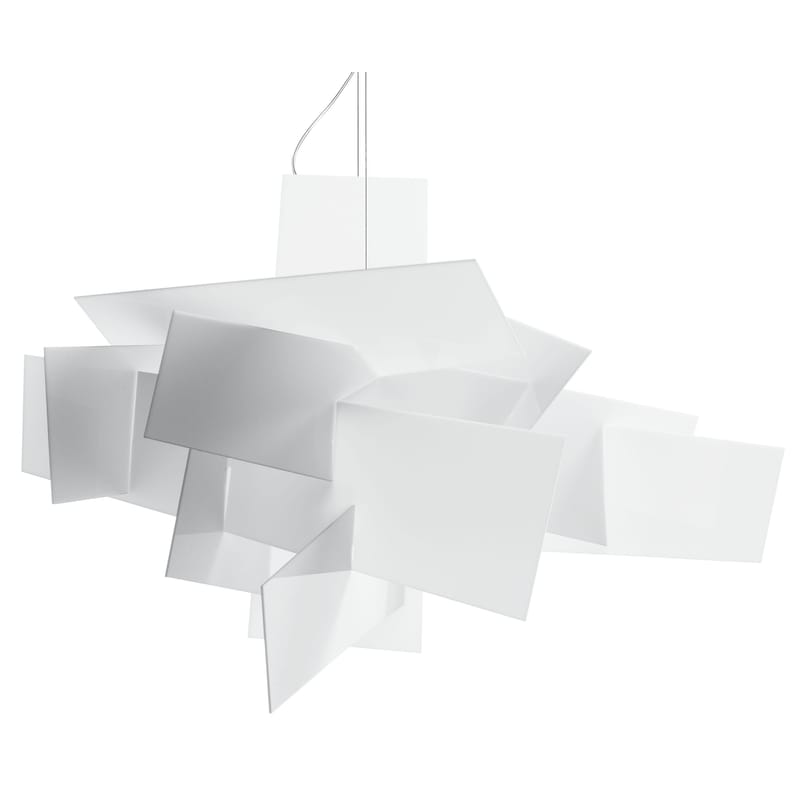 Luminaire - Suspensions - Suspension Big Bang plastique blanc / Ø 96 cm - Franzolini & Jimenez, 2005 - Foscarini - Blanc - Méthacrylate