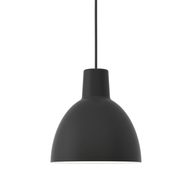 Luminaire - Suspensions - Suspension Toldbod métal noir / Ø 25 cm - Louis Poulsen - Noir - Aluminium