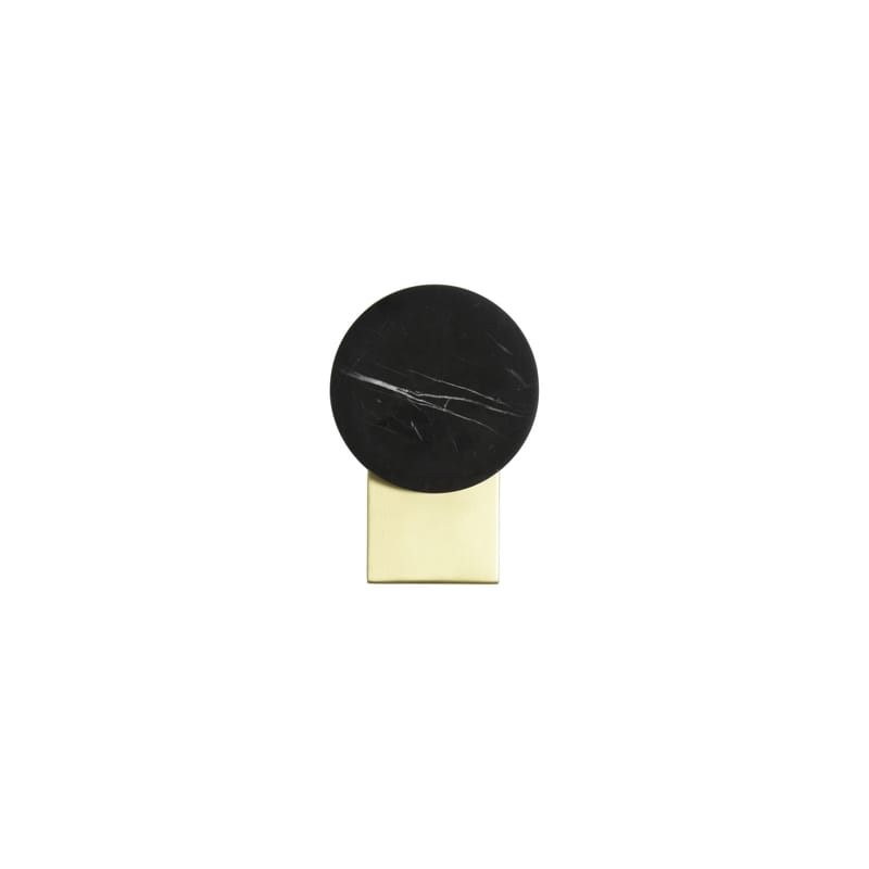 Luminaire - Appliques - Applique Laga pierre noir / Marbre - L 16 x H 23,5 cm - ENOstudio - Marbre noir / base laiton - Laiton, Marbre