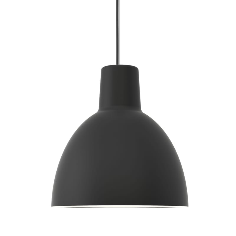 Lighting - Pendant Lighting - Toldbod Pendant metal black / Ø 40 cm - Aluminium - Louis Poulsen - Black - Drawn aluminium