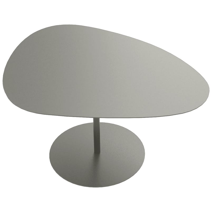 Mobilier - Tables basses - Table basse Galet n°2 INDOOR métal beige / 58 x 75 x H 39 cm - Matière Grise - Taupe - Acier