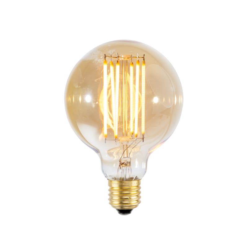Luminaire - Ampoules et accessoires - Ampoule LED filaments E27 Globe Large verre transparent / E27 4W - It\'s about Romi - Transparent / Filaments dorés - Verre