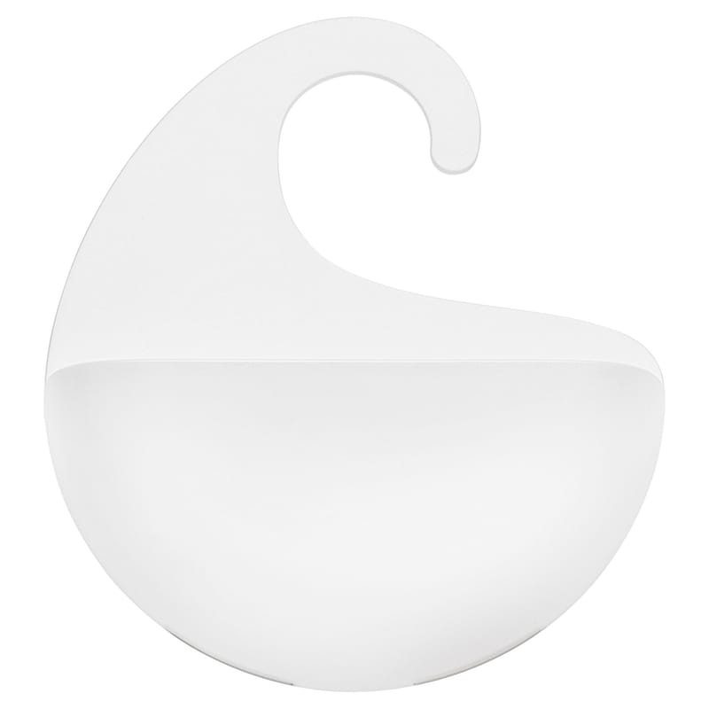 Accessoires - Accessoires salle de bains - Bac de rangement Surf XS plastique blanc / Á suspendre - H 17,6 cm - Koziol - Blanc opaque - Styrolux®