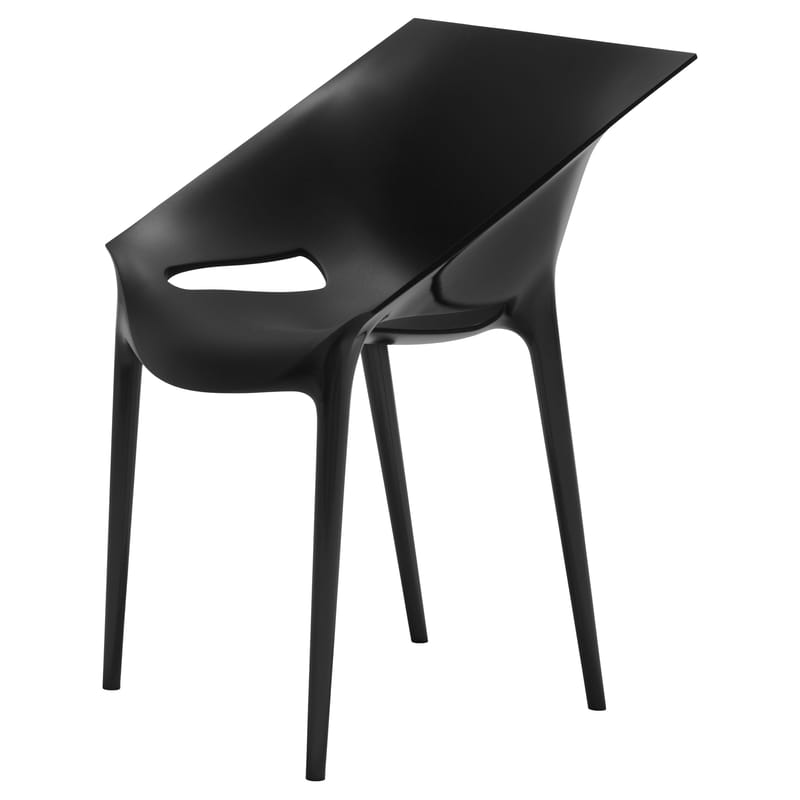 Mobilier - Chaises, fauteuils de salle à manger - Fauteuil empilable Dr. YES - Kartell - Noir - Polypropylène