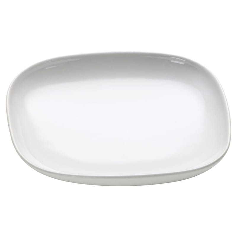 Table et cuisine - Tasses et mugs - Soucoupe Ovale céramique blanc pour tasse à café / moka - Alessi - Blanc - Céramique Stoneware