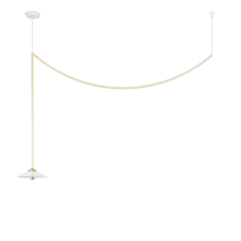 Luminaire - Suspensions - Suspension Ceiling Lamp n°4 métal blanc beige / H 95 x L 149,5 cm - valerie objects - Ivoire - Acier, Verre