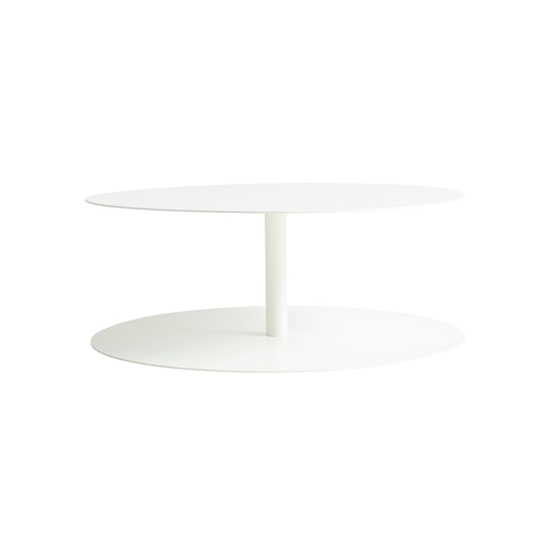 Mobilier - Tables basses - Table basse Gong Grande métal blanc / Giulio Cappellini, 2004 - Ø 73,5 x H 28 cm / Métal - Cappellini - Blanc - Métal