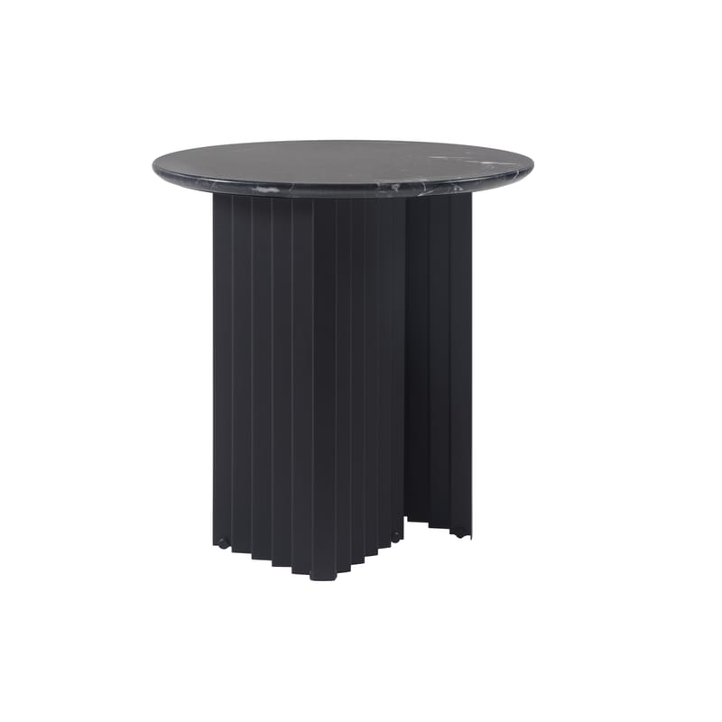 Mobilier - Tables basses - Table basse Plec pierre noir / Marbre - Ø 50 x H 50 cm - RS BARCELONA - Noir - Acier, Marbre