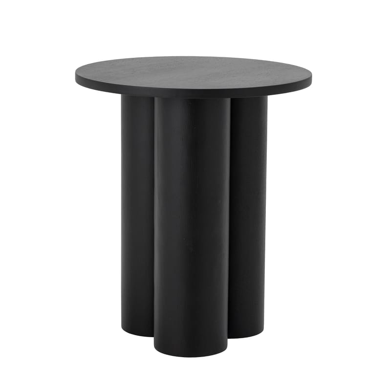 Mobilier - Tables basses - Table d\'appoint Aio bois noir / Ø 45 x H 52 cm - MDF - Bloomingville - Noir - MDF plaqué chêne