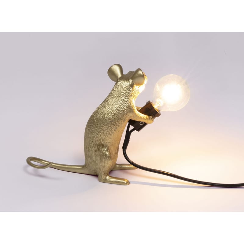 Seletti Mouse Sitting 2 Souris assise Table lamp gold Made