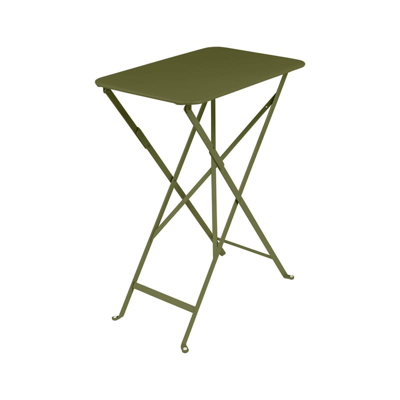 Jardin - Tables de jardin - Table pliante Bistro métal vert / 57 x 37 cm - Acier / 2 personnes - Fermob - Pesto - Acier laqué