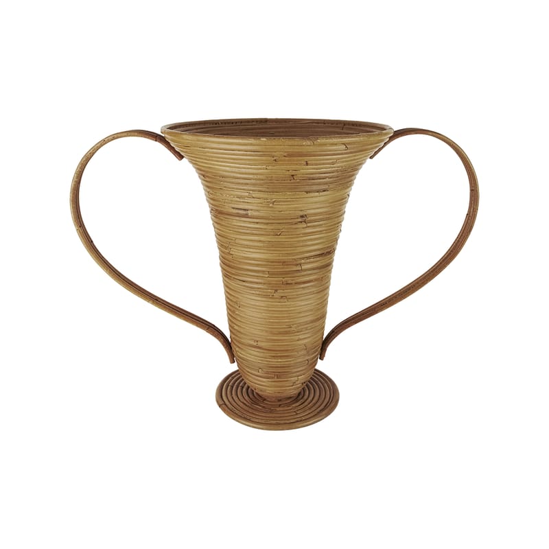 Décoration - Vases - Vase Amphora Large fibre végétale marron / Rotin - H 41 cm - Ferm Living - Large / Naturel - Rotin