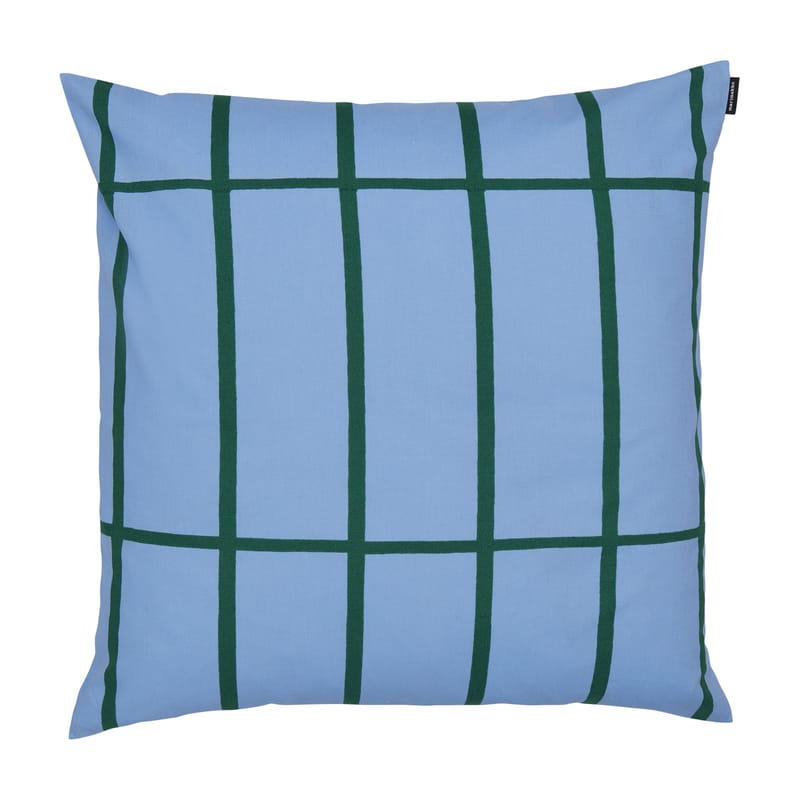 Décoration - Coussins - Housse de coussin Tiiliskivi tissu bleu vert / 50 x 50 cm - Marimekko - Tiiliskivi / Bleu, vert - Polyester