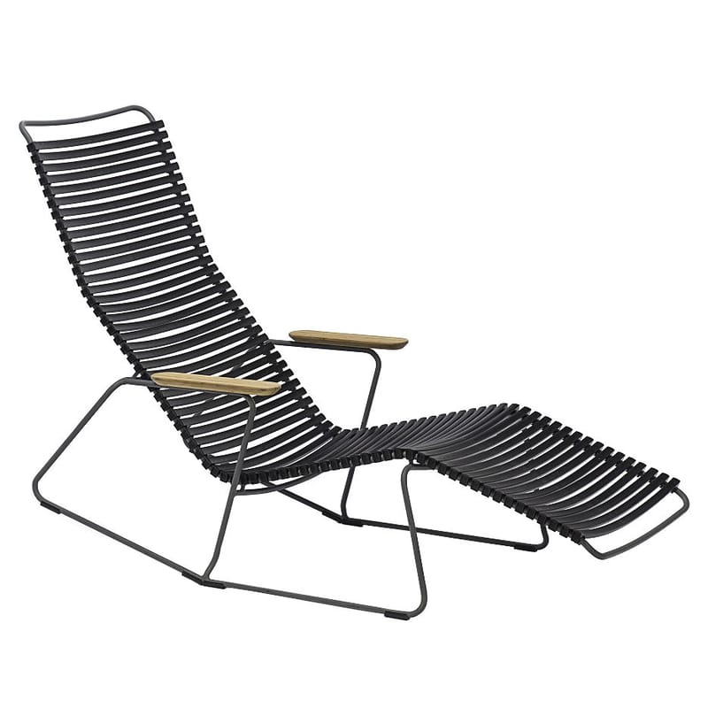 Outdoor - Sonnenliegen, Liegestühle und Hängematten - Click Liege / 2 Positionen - Houe - Schwarz - Bambus, Metall, Plastikmaterial