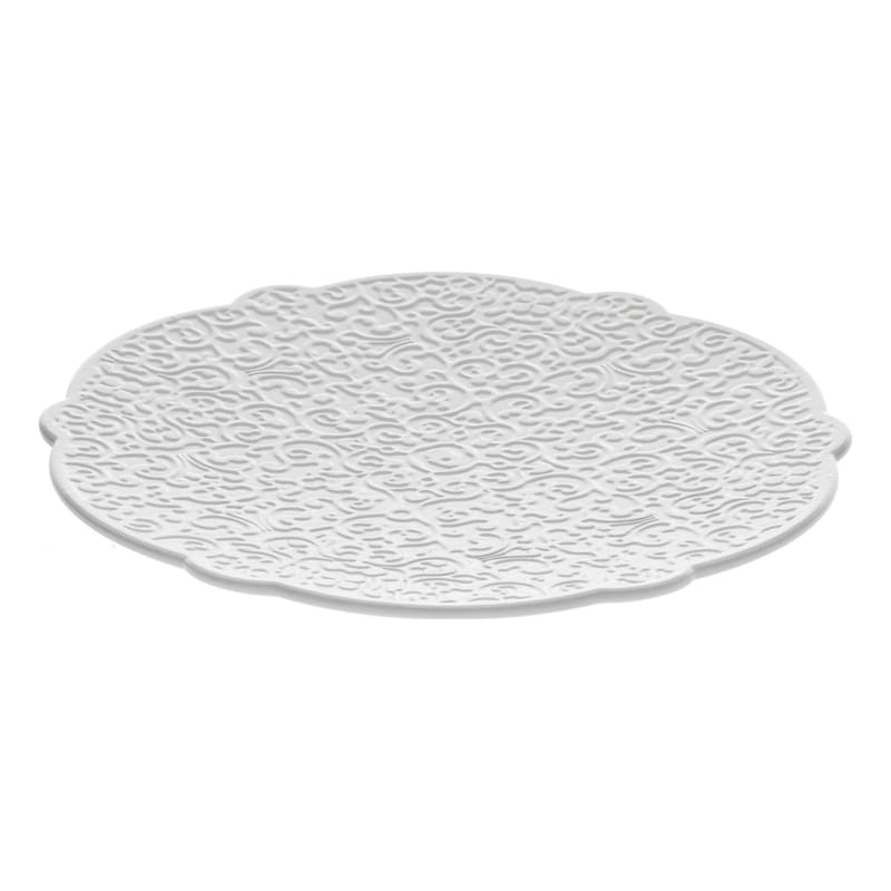 Table et cuisine - Tasses et mugs - Soucoupe Dressed céramique blanc / Pour tasse à café - Alessi - Soucoupe / Blanc - Porcelaine