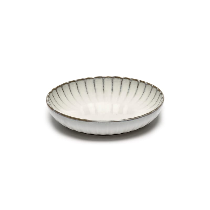 Table et cuisine - Assiettes - Assiette creuse Inku céramique blanc / Small - Ø 19 cm - Serax - Ø 19 cm / Blanc - Grès émaillé